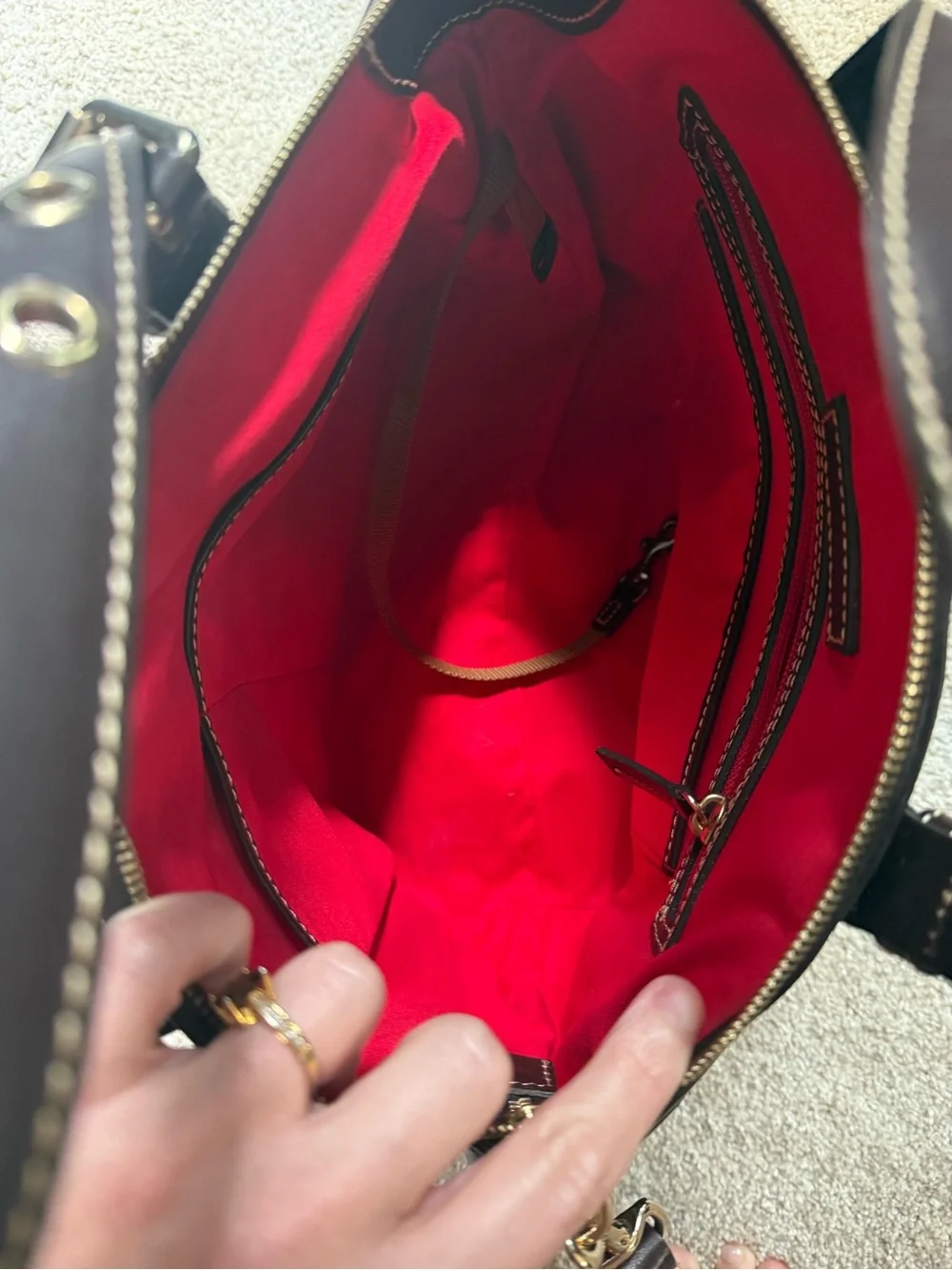 Dooney & Bourke structured croc